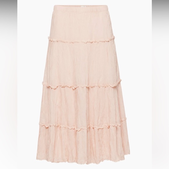 nwt aritzia damasque maxi skirt in coral blush size s - Picture 1 of 7